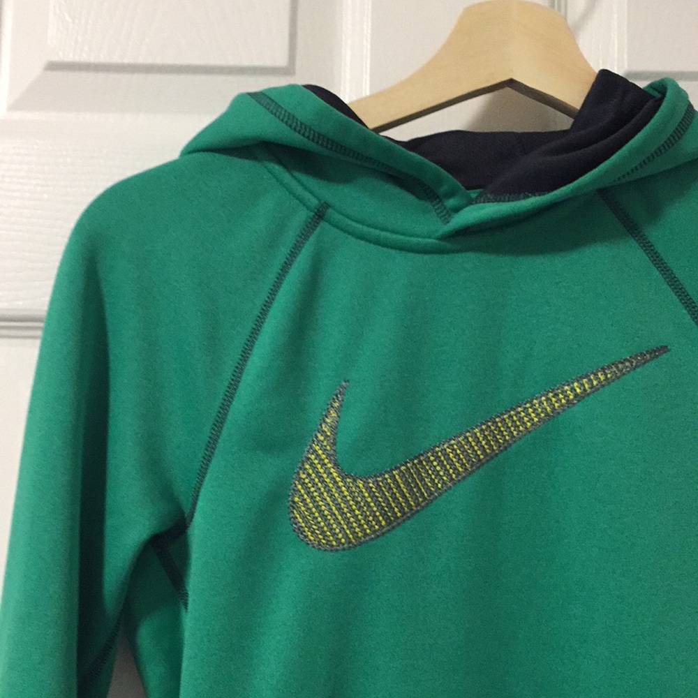 Green Nike athletic hoodie